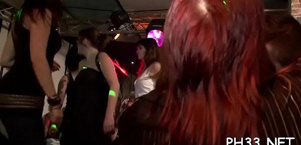  Yong gals in club are cheerful to fuck